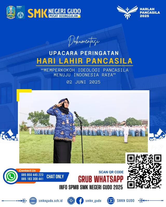 Upacara Bendera dalam Rangka Peringatan Hari Lahir Pancasila 2025
"Memperkokoh Ideologi Pancasila menuju Indonesia Raya"
02 Juni 2025